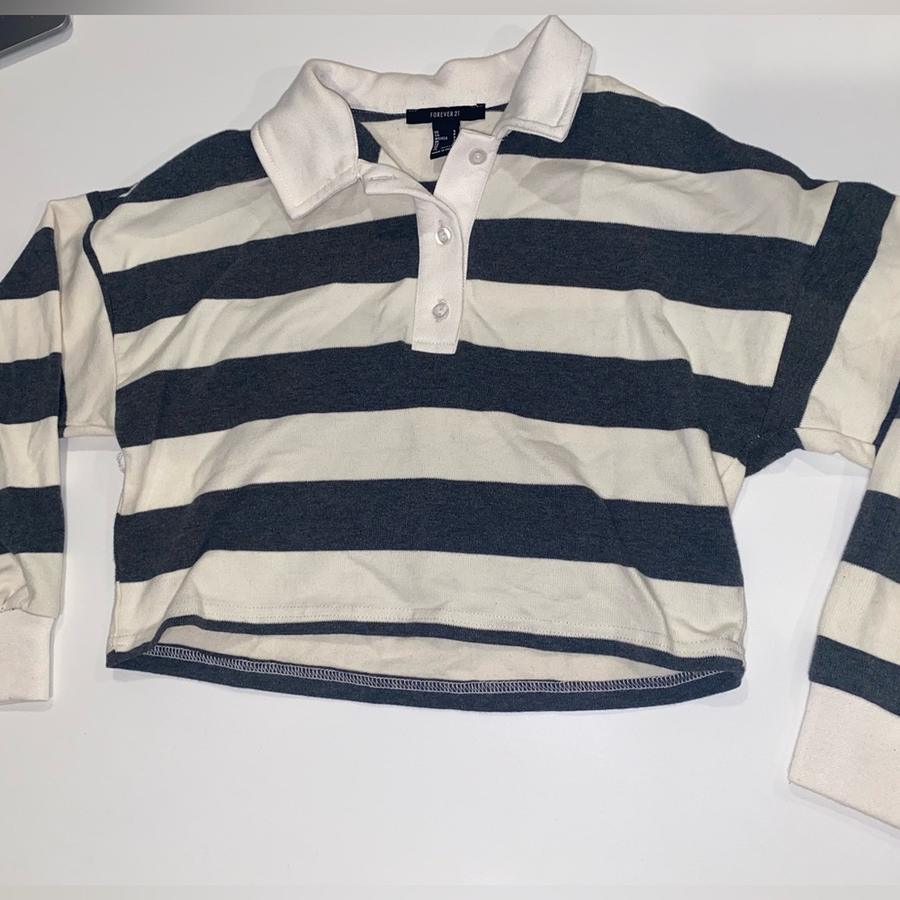 Forever21 Striped Rugby Shirt - Picture 6 of 10